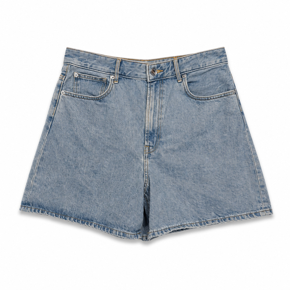 Everlane Light Blue High-Rise Denim Jean Shorts